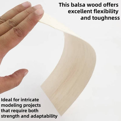 Each balsa wood sheet measures: Length: 50cm (500mm), Width: 10cm (100mm). Made from high-quality balsa wood, these sheets are lightweight yet durable, perfect for crafting miniature houses, airplanes, boats, and more. Ideal for a variety of modeling projects such as architectural designs, airplane models, boat models, railroad models, and other DIY craft projects. These balsa wood sheets can be easily cut and shaped using a craft knife or utility knife, making them convenient for precision work.