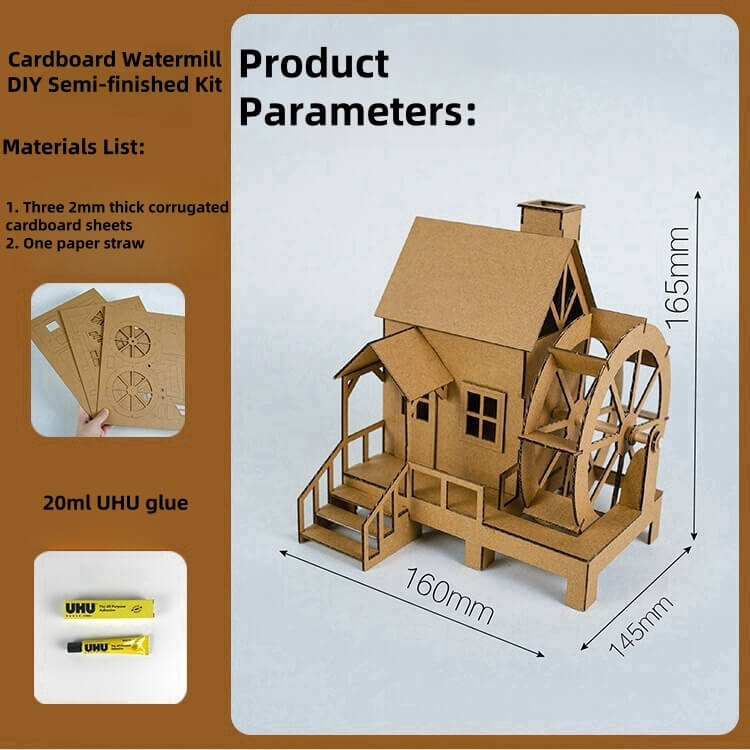 Made of biodegradable cardboard, safe and non-toxic, perfect for kids and families. Pre-cut parts design requires no extra cutting, easy to assemble, boosts creativity and hands-on skills. Comes with a detailed tutorial, simple to make, suitable for beginners or parent-child activities. Ideal for learning architectural models, decorative displays, or team crafting activities.