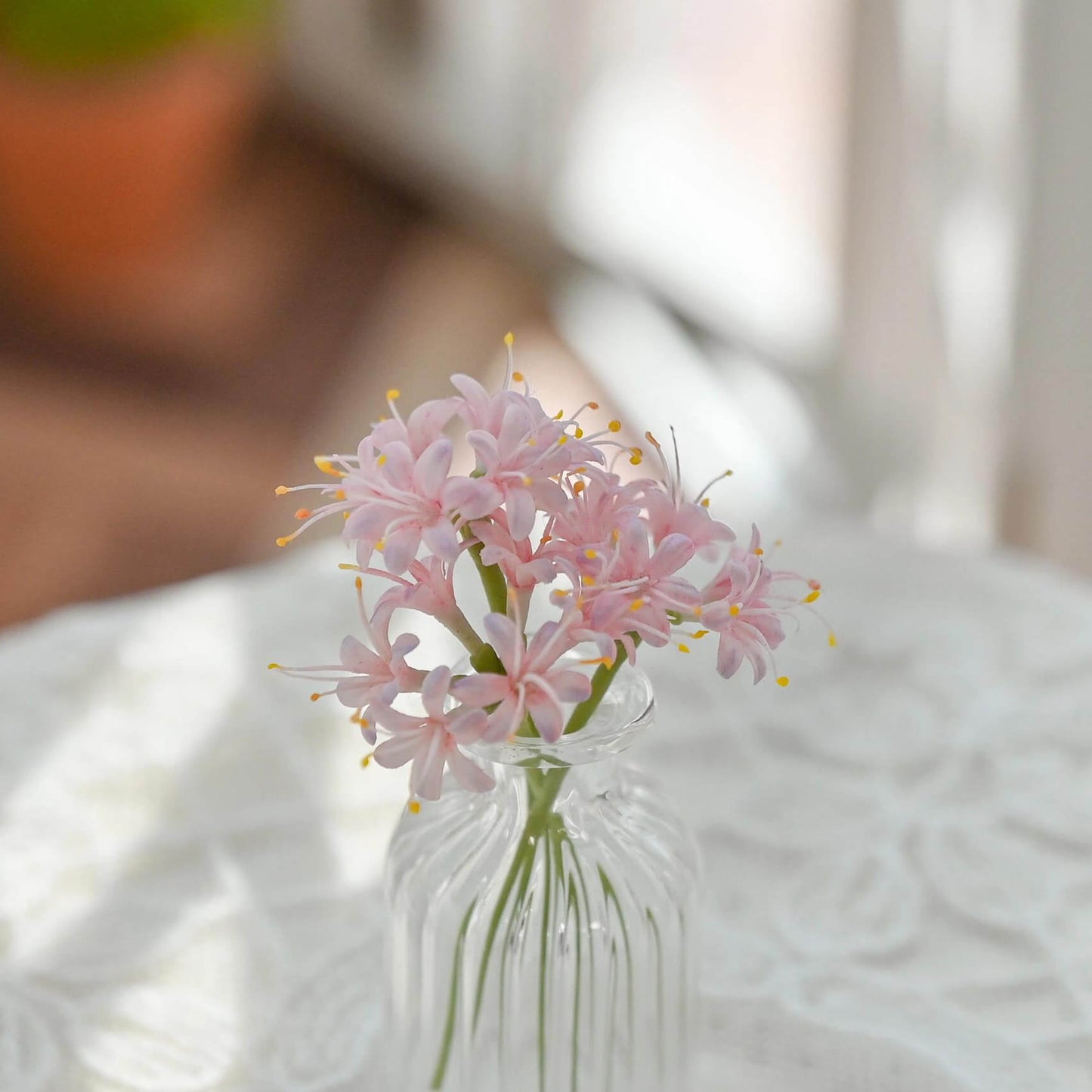 Miniature Electric Blue Spider Lily Bunch Handmade Clay Flower Bouquets