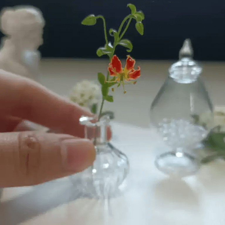 Miniature Flame Lily Bunch Handmade Clay Flower Bouquets