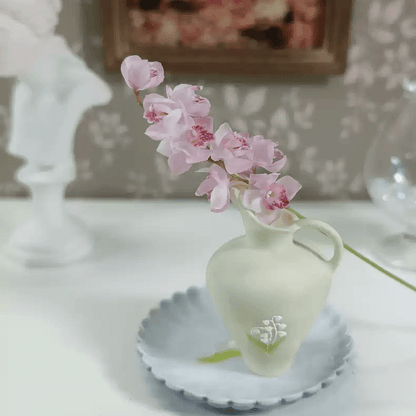 Miniature Boat Orchid Cymbidium Bunch Handmade Clay Flower Bouquets