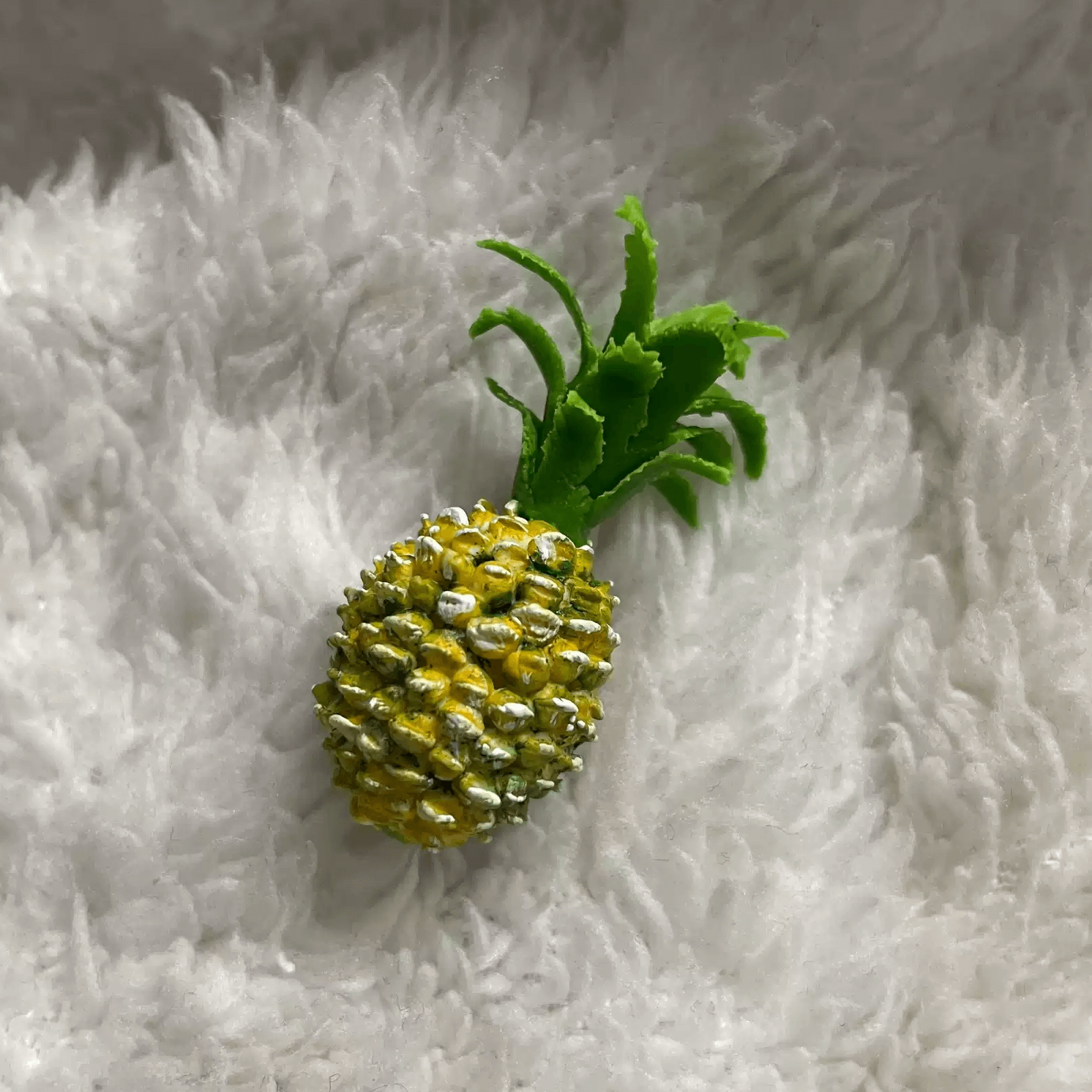 This miniature fruit Pineapple would be a wonderful addition to any doll's house kitchen or dining room table. Miniature fruits for dollhouse. Miniature Pineapple handmade from clay. Miniature fruits in 1/6 and 1/12 scale can be used in doll kitchen, doll grocery store, doll food, collection, diorama decoration.