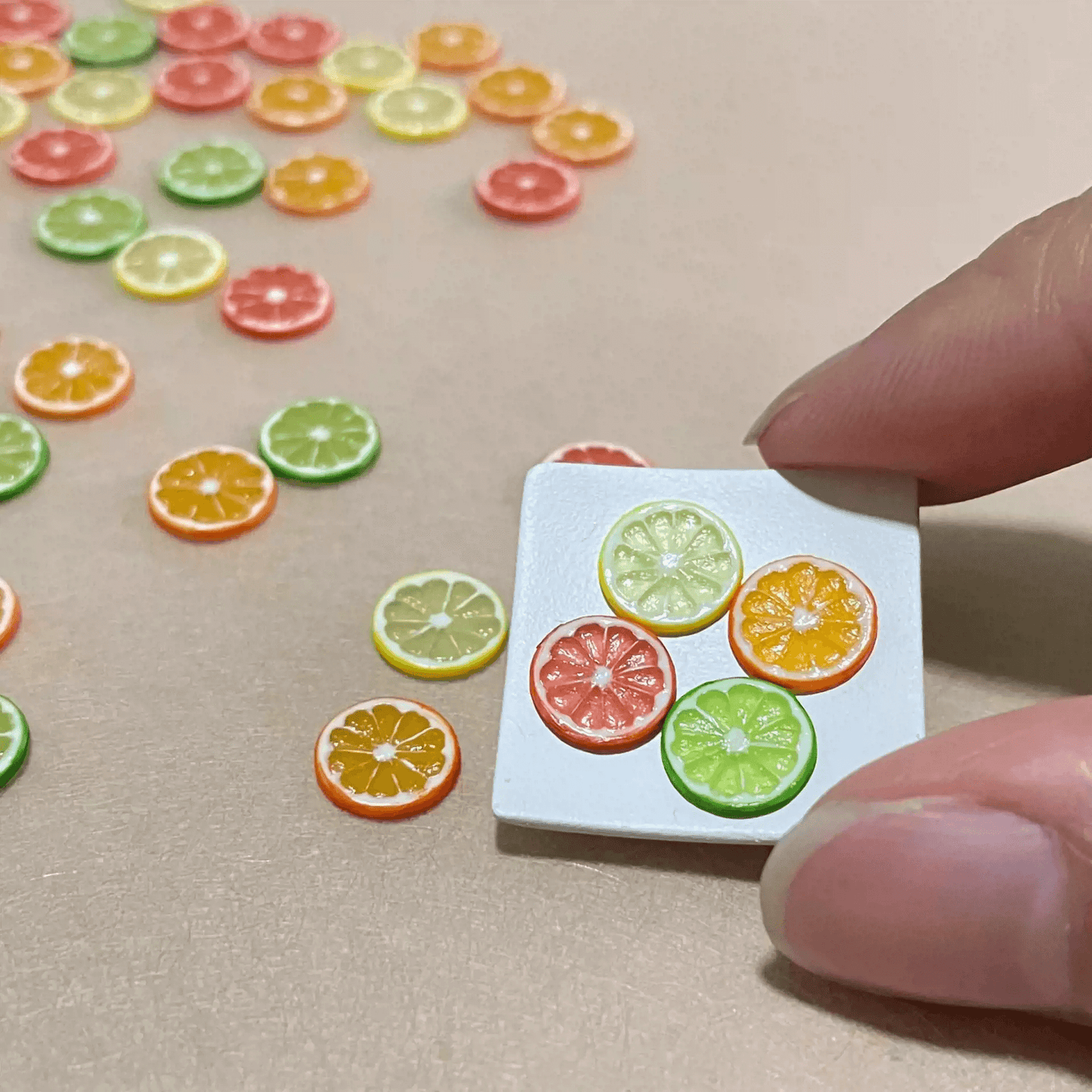 This miniature fruit Slice of Lemon / Lime / Grapefruit / Orange would be a wonderful addition to any doll's house kitchen or dining room table. Miniature fruits for dollhouse. Miniature Slice of Lemon / Lime / Grapefruit / Orange handmade from clay.