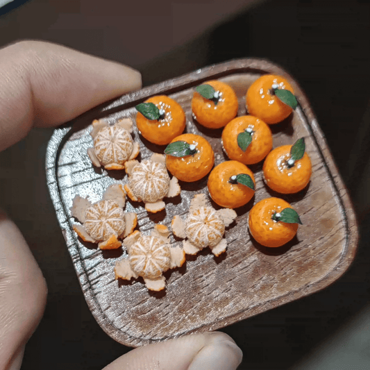 This miniature Peeled Fruit Mandarin Tangerine would be a wonderful addition to any doll's house kitchen or dining room table. Miniature fruits for dollhouse.