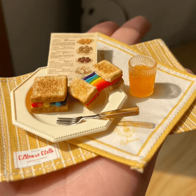 This listing is for 2 rainbow toasts in different shapes but does not include the other items shown in the picture. This listing is Made To Order.