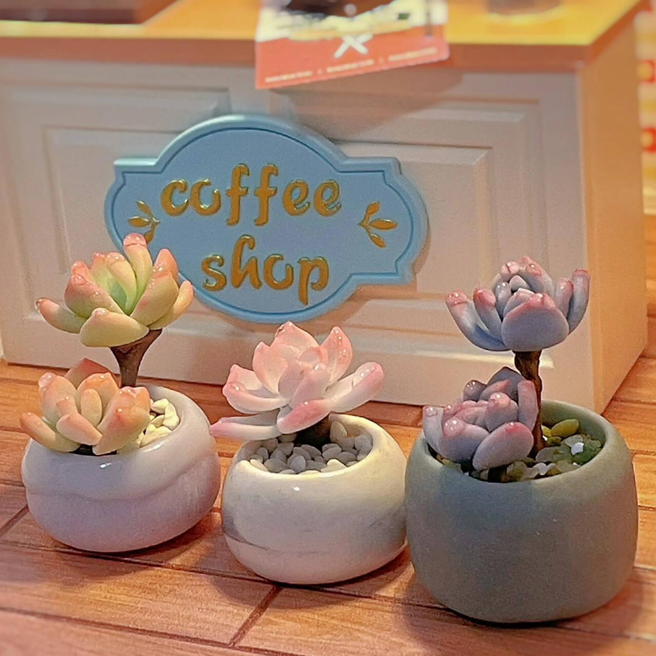 Succulents are a diverse group of plants. They are found in a wide range of shapes, sizes, and colors, making them popular choices for indoor and outdoor dollhouse gardens. Material: Handmade from Clay Scale: 1/12 Suitable for Blythe, Barbie, Paola and other dolls with a height of 25-40cm (10-15.8 inches).