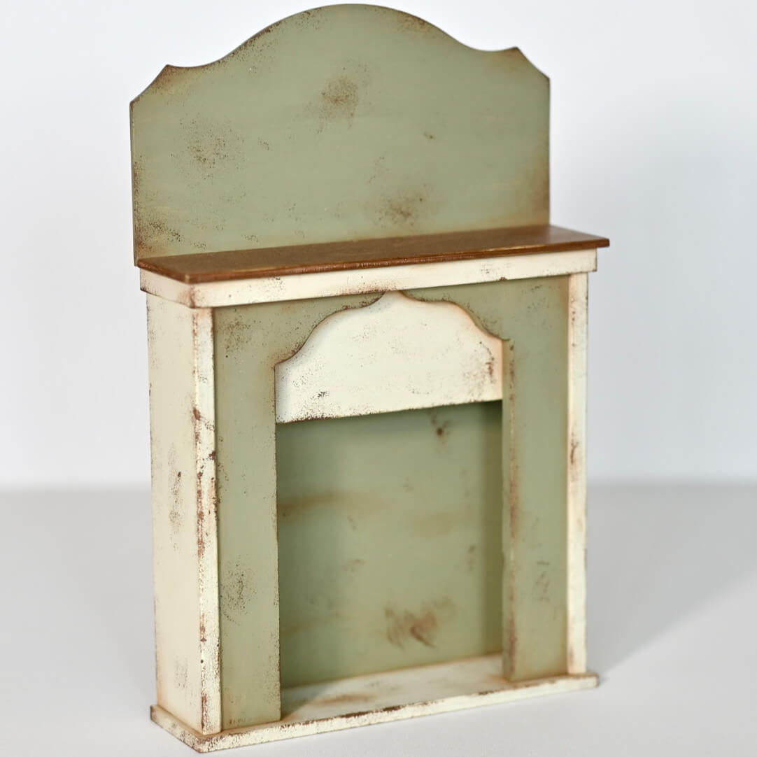 This beautiful miniature vintage fireplace with shabby chic detailing is perfect for your dolls houses. Style: Vintage Shabby Chic Material: Wood Scale: 1/6 (14×3.9×21.8cm / 5.51×1.54×8.58in)