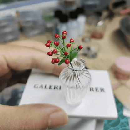 Abrus precatorius, commonly known as jequirity bean or rosary pea, is a herbaceous flowering plant in the bean family Fabaceae. Miniature for dolls, dollhouses, roomboxes. Suitable for Blythe, Barbie, Paola,and other dolls with a height of 25-40cm (10-15.8 inches). Scale: 1:6; 1:12 Material: Handmade from Clay
