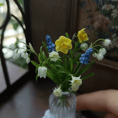 Miniature Wild Daffodil Bunch Handmade Clay Flower Bouquets