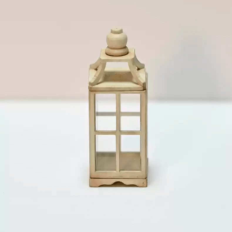 This Miniature Windproof Lantern Candle Holder Kit for Dollhouses is a beautifully designed craft kit perfect for enhancing the charm of any dollhouse or miniature scene. Featuring a realistic windproof design and a detachable top, this lantern adds a cozy, vintage ambiance to dollhouse interiors, patios, or garden settings. Whether you're a crafter, collector, or dollhouse enthusiast, this lantern is a delightful addition that brings warmth and character to your miniature world.