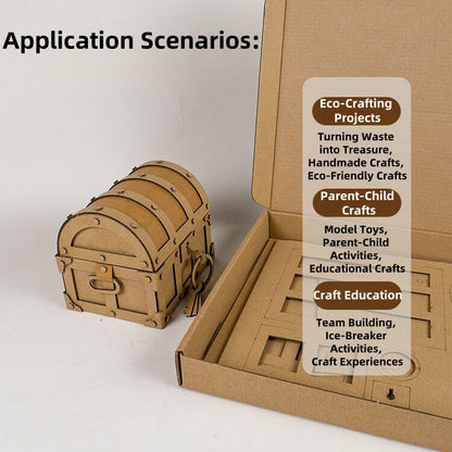Create your very own charming treasure chest with the DIY Cardboard Treasure Chest With Key Kit! This eco-friendly craft kit is perfect for beginners, allowing you to easily assemble a beautiful cardboard treasure chest complete with a cute key design. Once finished, you’ll have a functional and creative decoration that adds personality to any space.